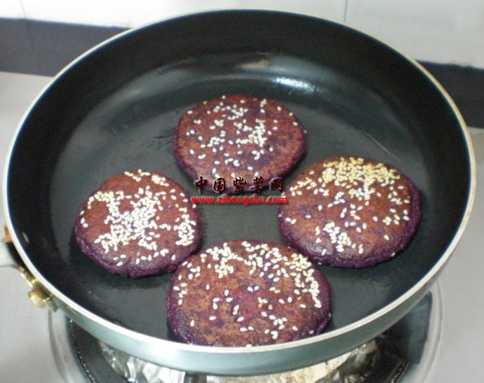 紫红薯燕麦饼